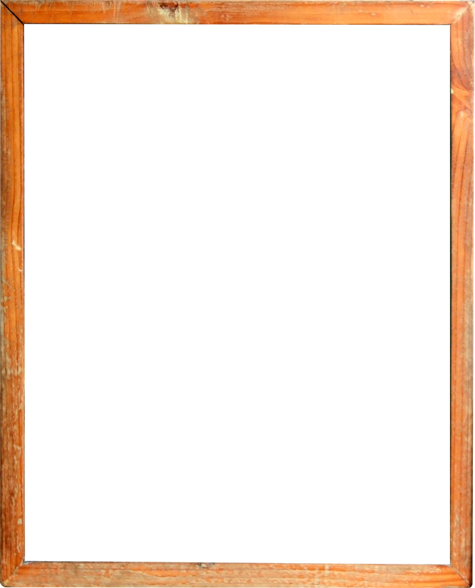 wooden picture frame on transparent background png file